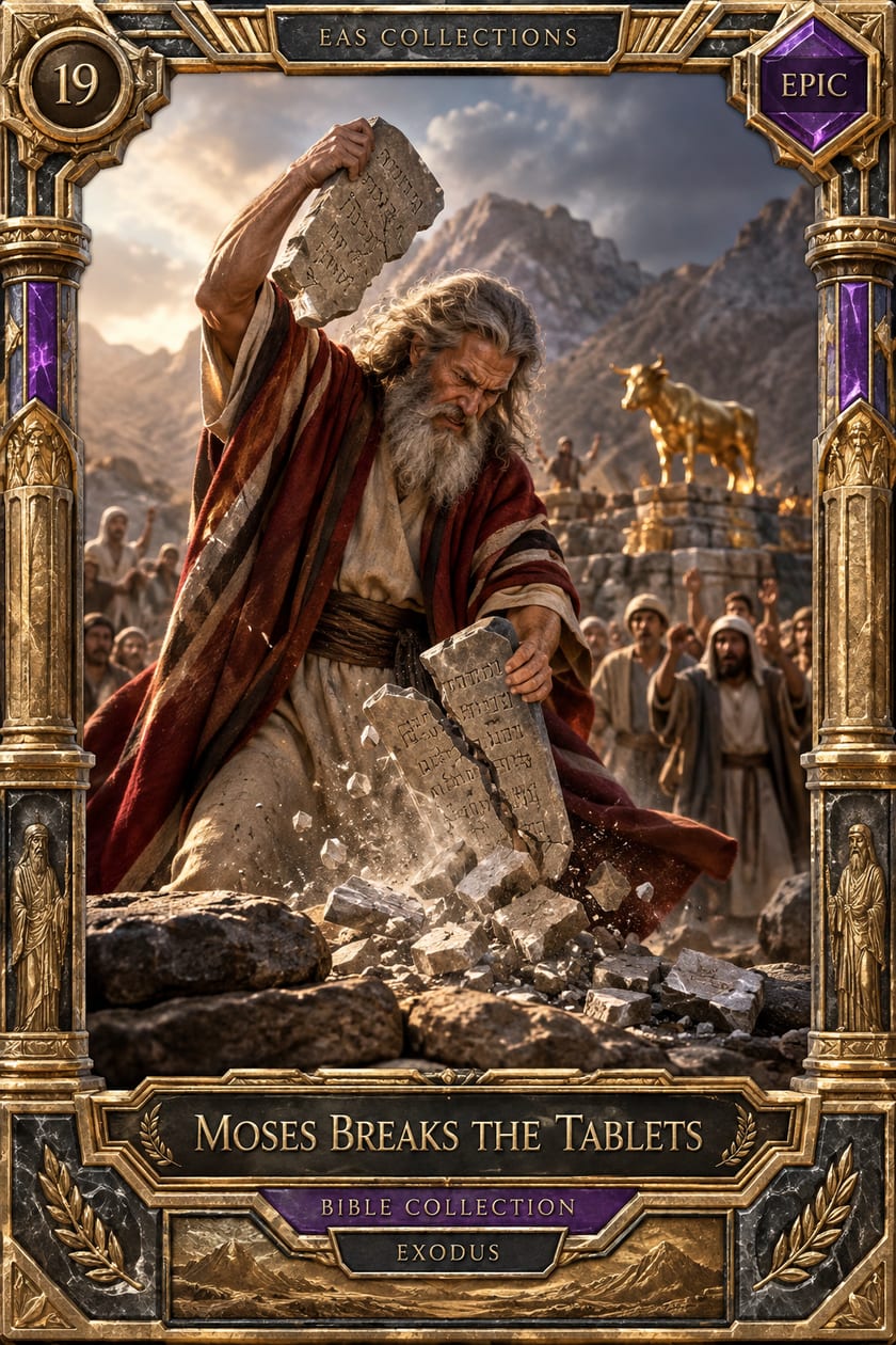 MOSES BREAKS THE TABLETS
